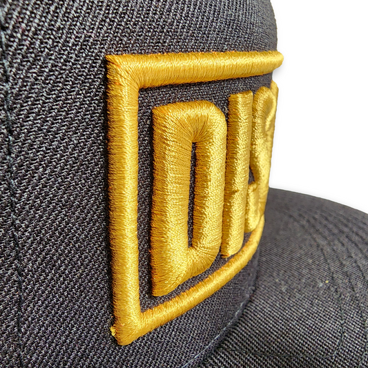 Disciple 3D Puff Embroidered Hat | Black & Gold