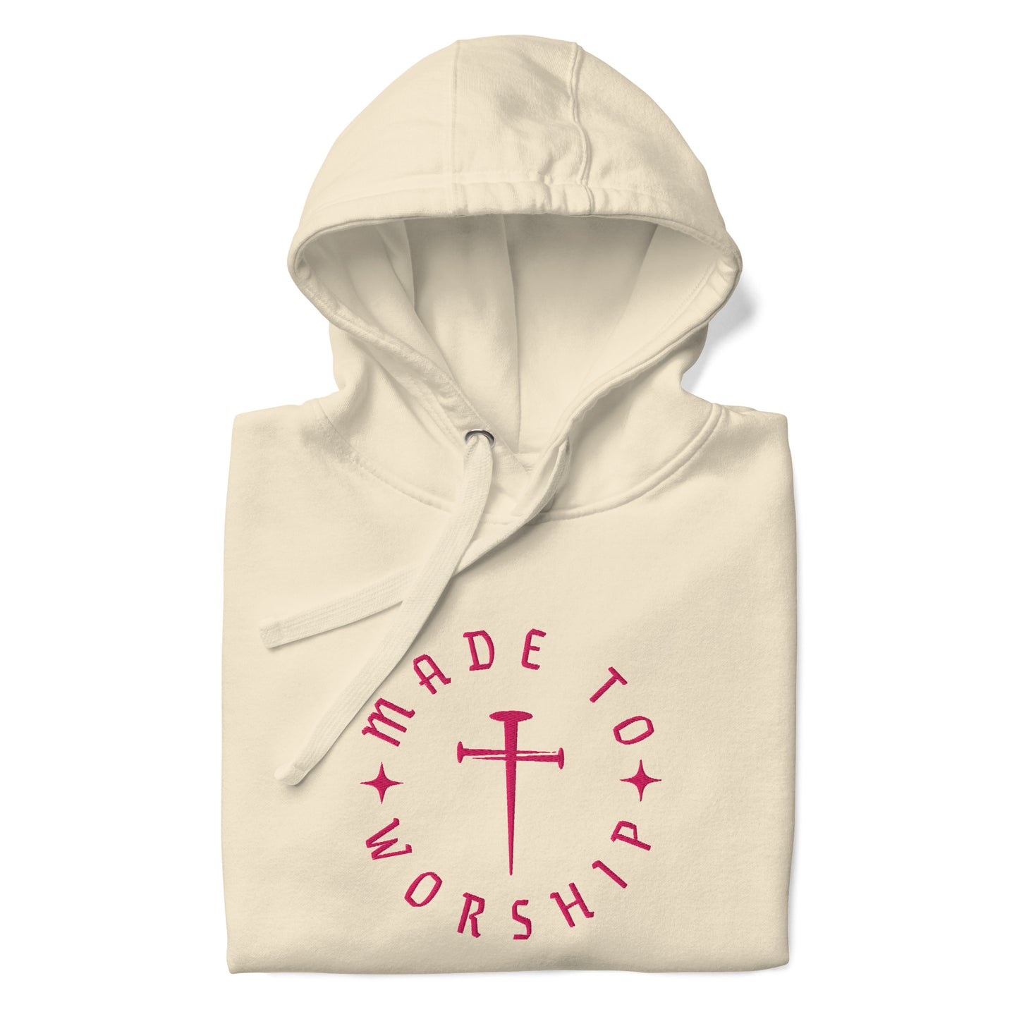 Made to Worship Hoodie | Pink Embroidery Edition