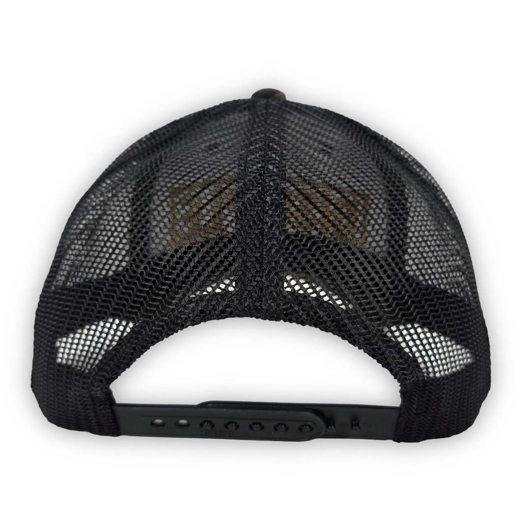 Disciple Camo Trucker Hat | Gold 3D Puff Embroidery | Christian Hat | Based Faith