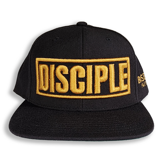 Disciple 3D Puff Embroidered Hat | Black & Gold