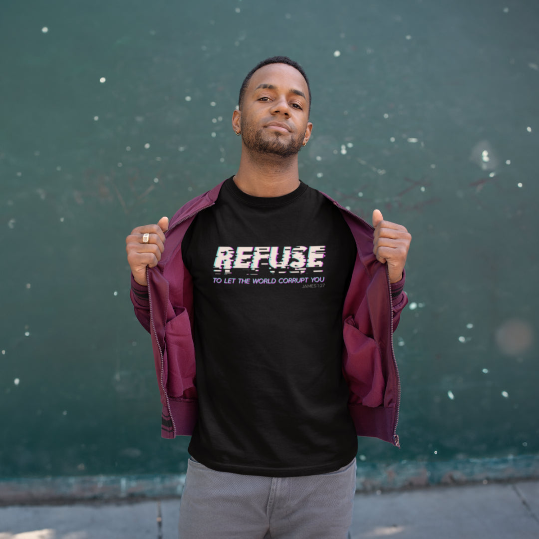 Refuse To Let The World Corrupt You Tee | James 1:27