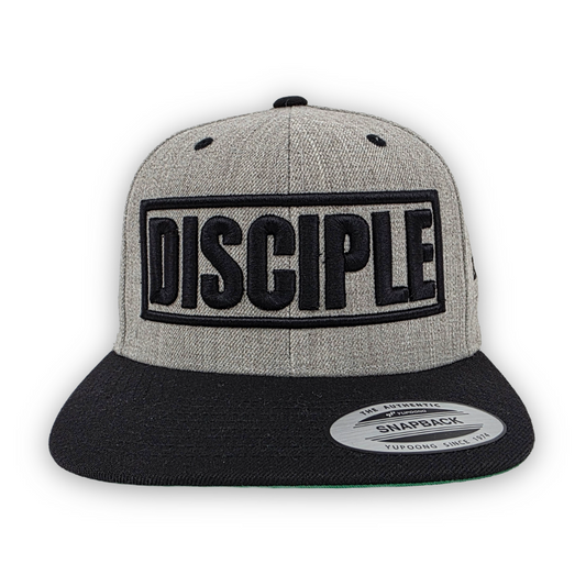 Disciple 3D Puff Embroidered Snapback | Black & Gray Edition