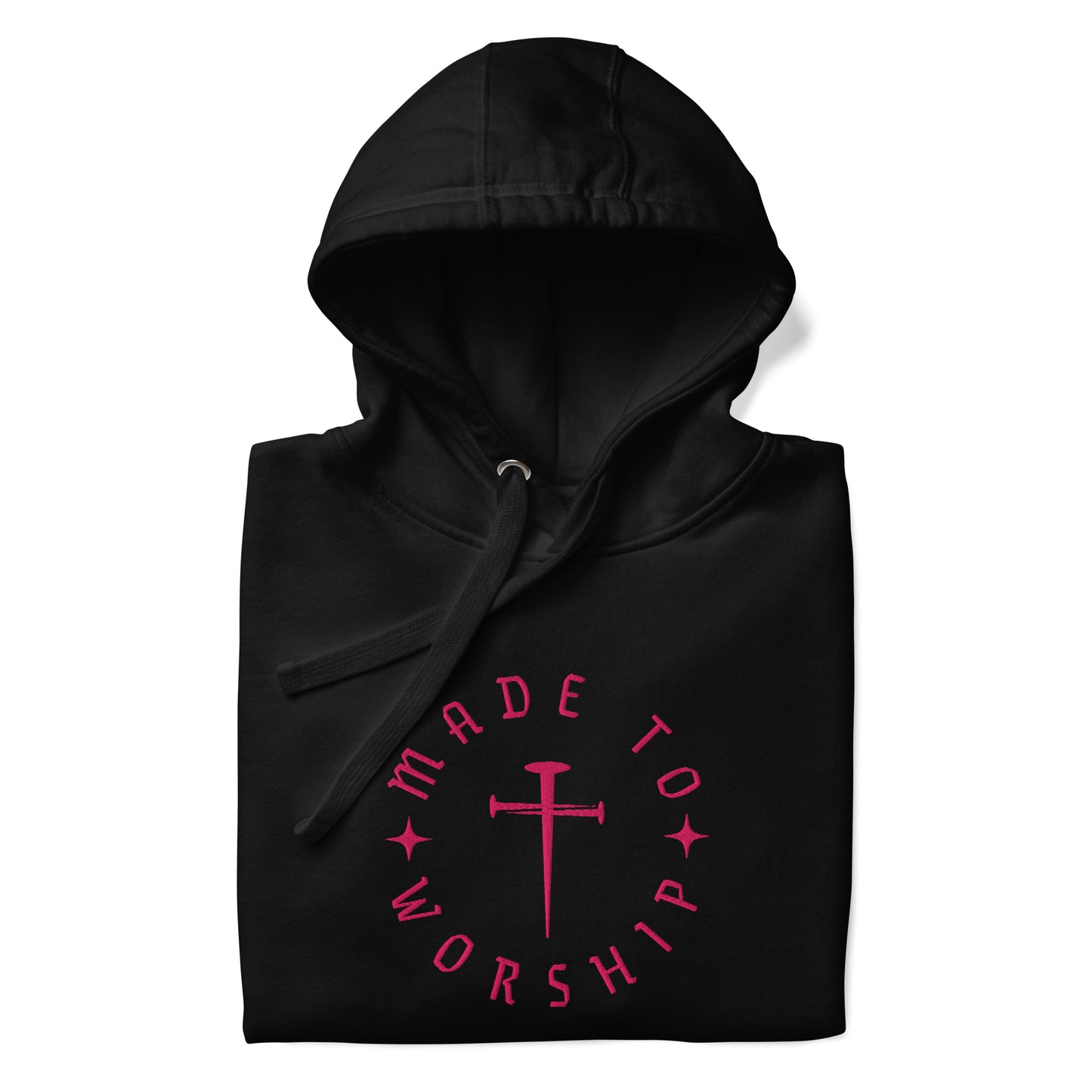 Made to Worship Hoodie | Pink Embroidery Edition