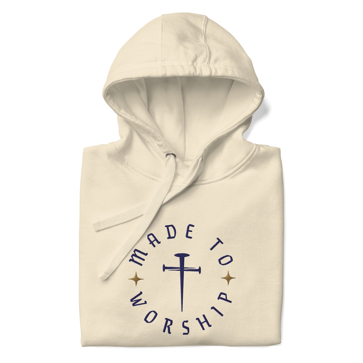 Made to Worship Hoodie | Navy on Bone Edition