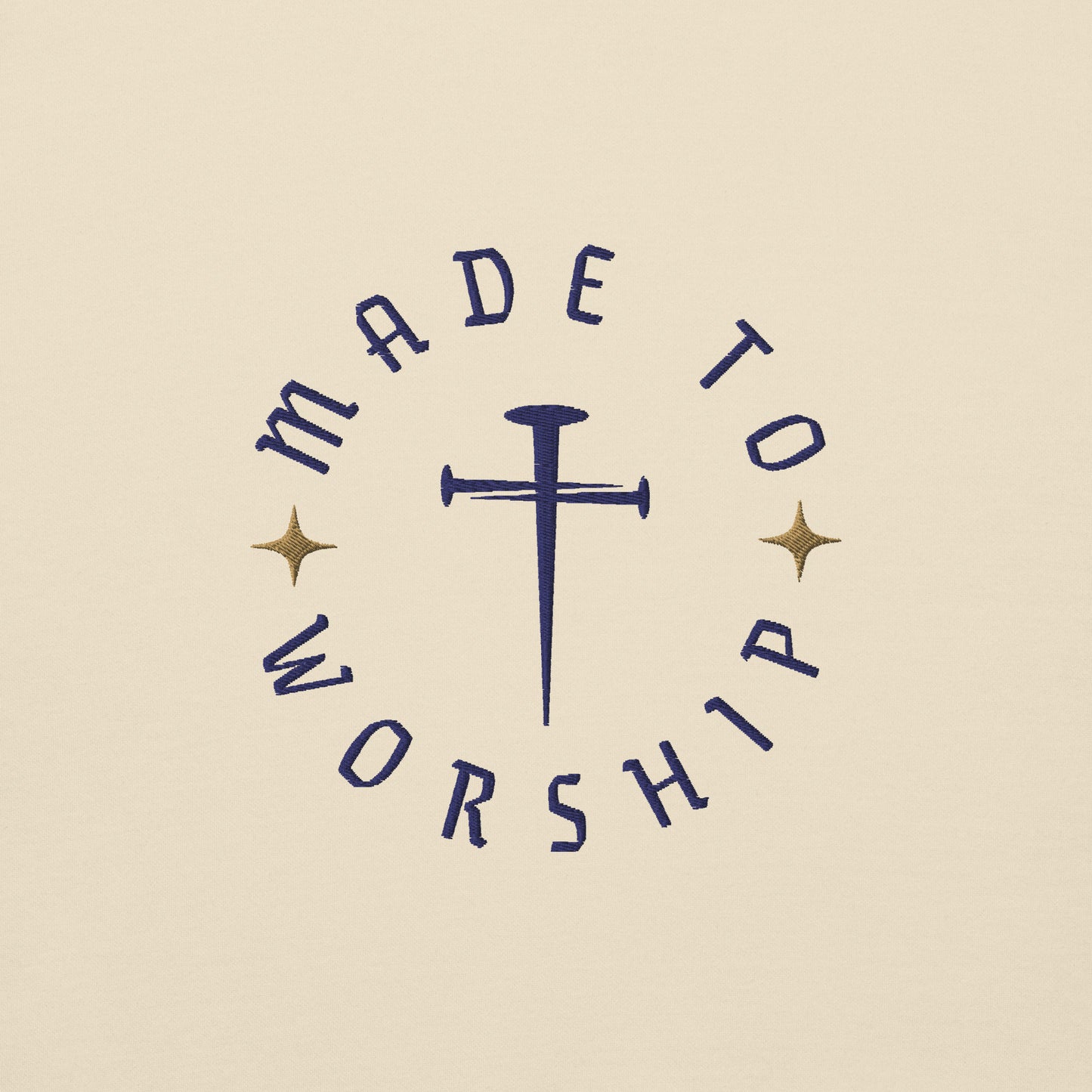 Made to Worship Hoodie | Navy on Bone Edition