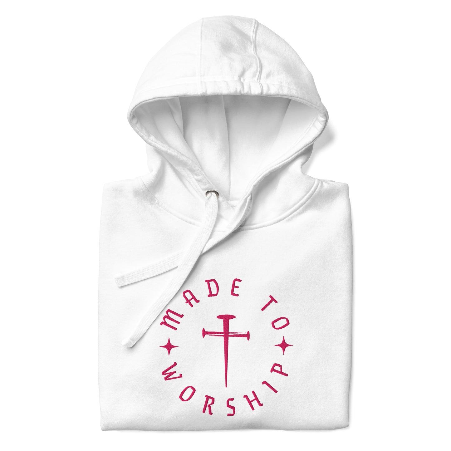 Made to Worship Hoodie | Pink Embroidery Edition